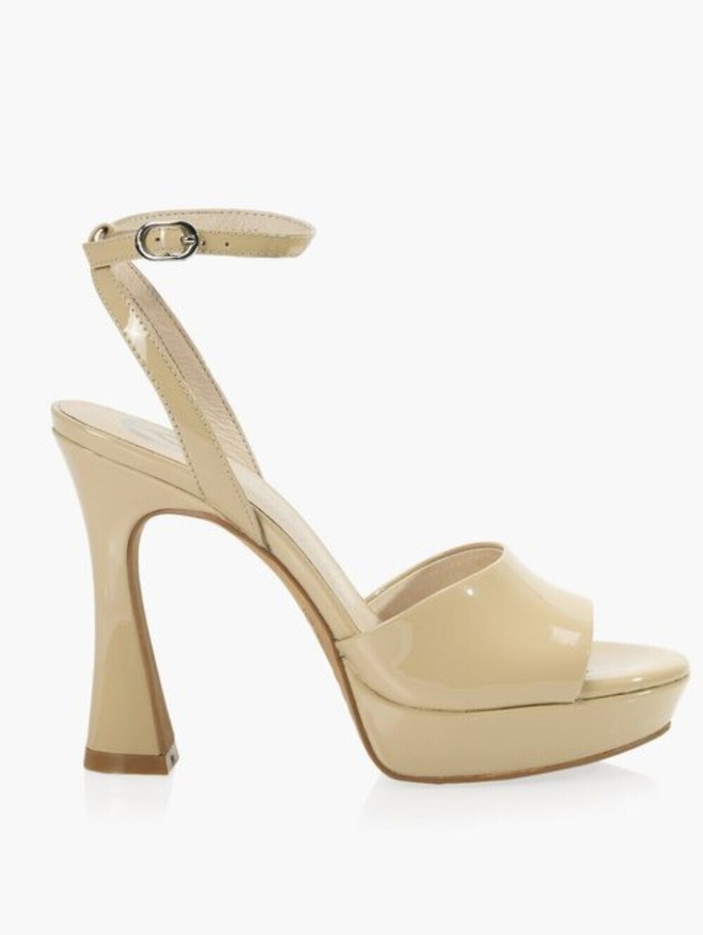 Wishbone Beatrix Tan Chunky Stilletto Ankle Strap Heel Size 7